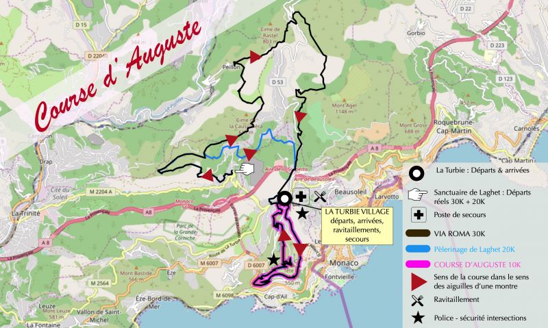 Parcours Trail La Turbie 2022